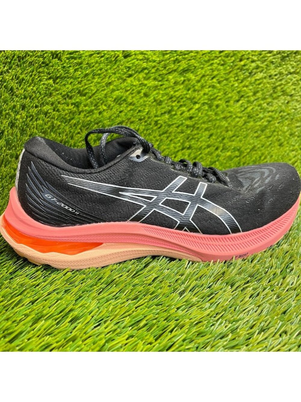 Asics GT-2000 11 Womens Size 8 Black Pink Peach Running Walking Shoes Sneakers